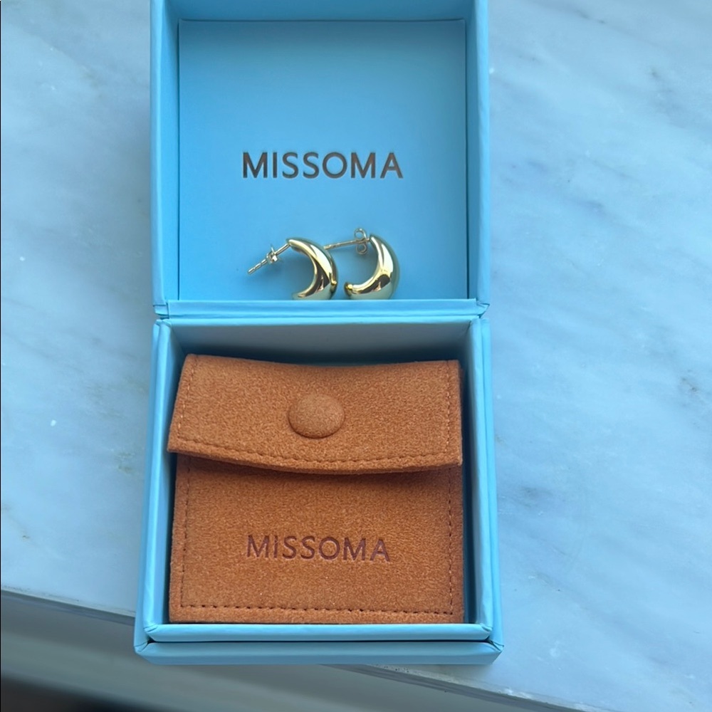 Missoma Gold Crescent Hoop Earrings